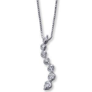 Necklace 1/10 ct tw Diamonds 10K White Gold